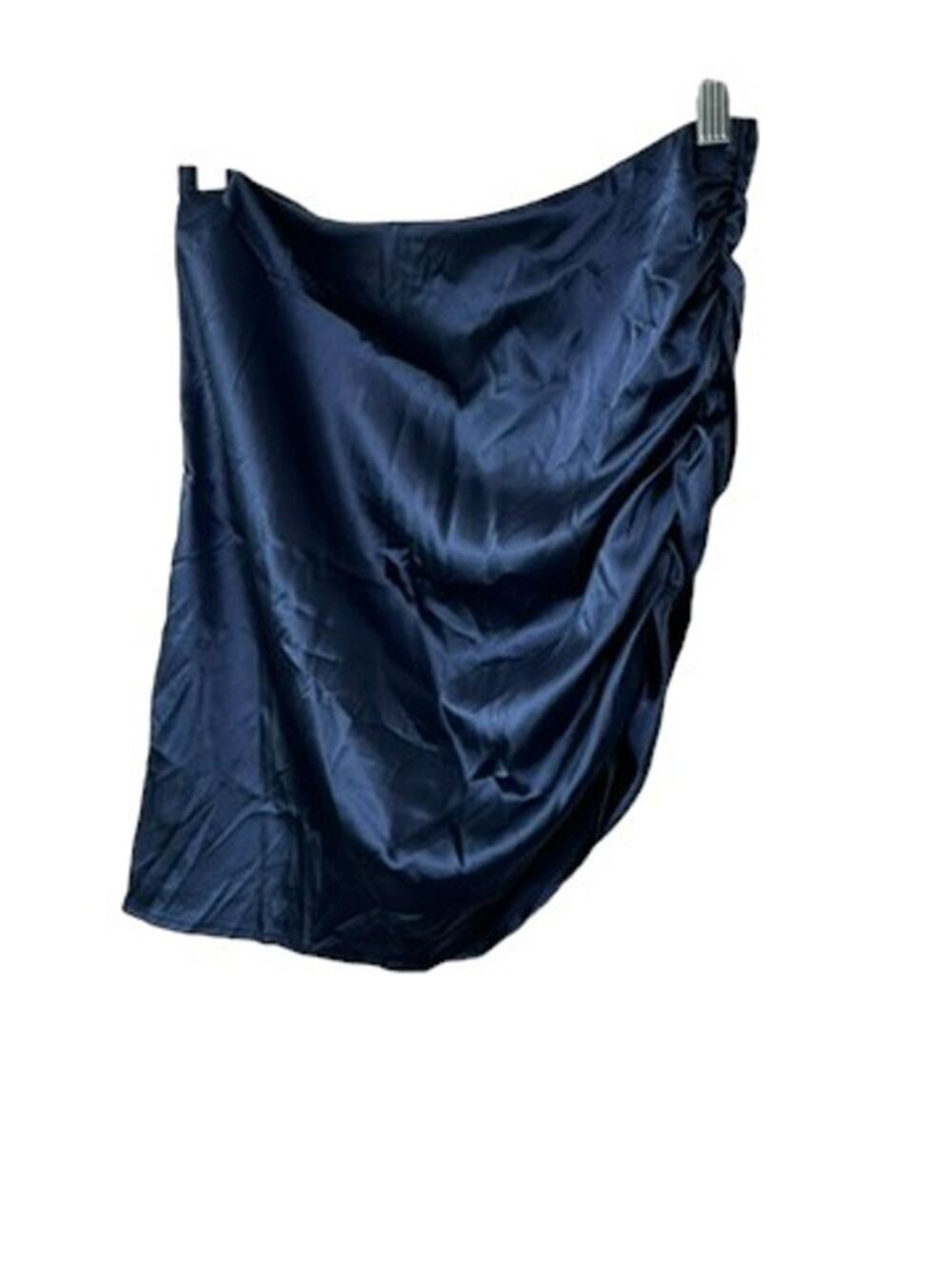 Cider Navy Blue Side Ruched Mini Skirt Size Medium NEW